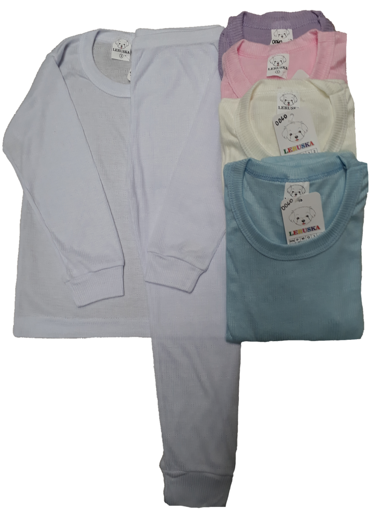 479 - Conjunto Infantil Canelado Leruska 4-6 (Segunda-Pele)